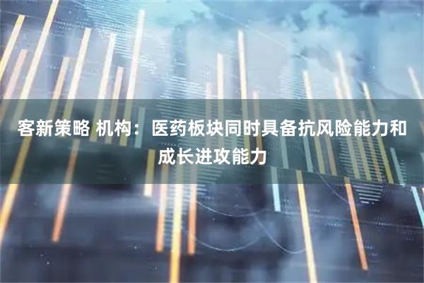 客新策略 机构：医药板块同时具备抗风险能力和成长进攻能力